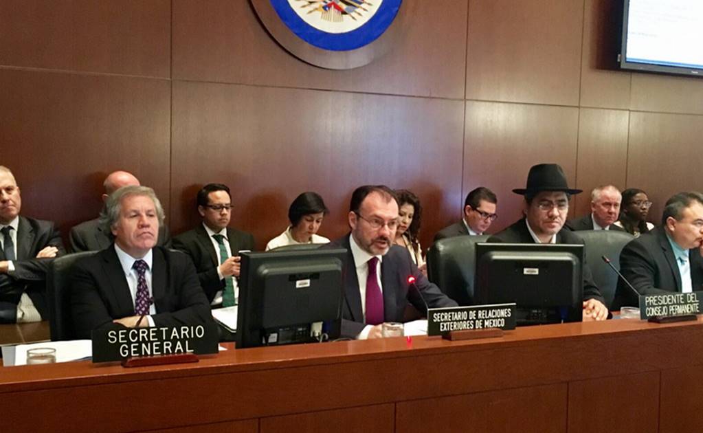 México está abierto a modernizar el TLCAN, dice Videgaray en la OEA