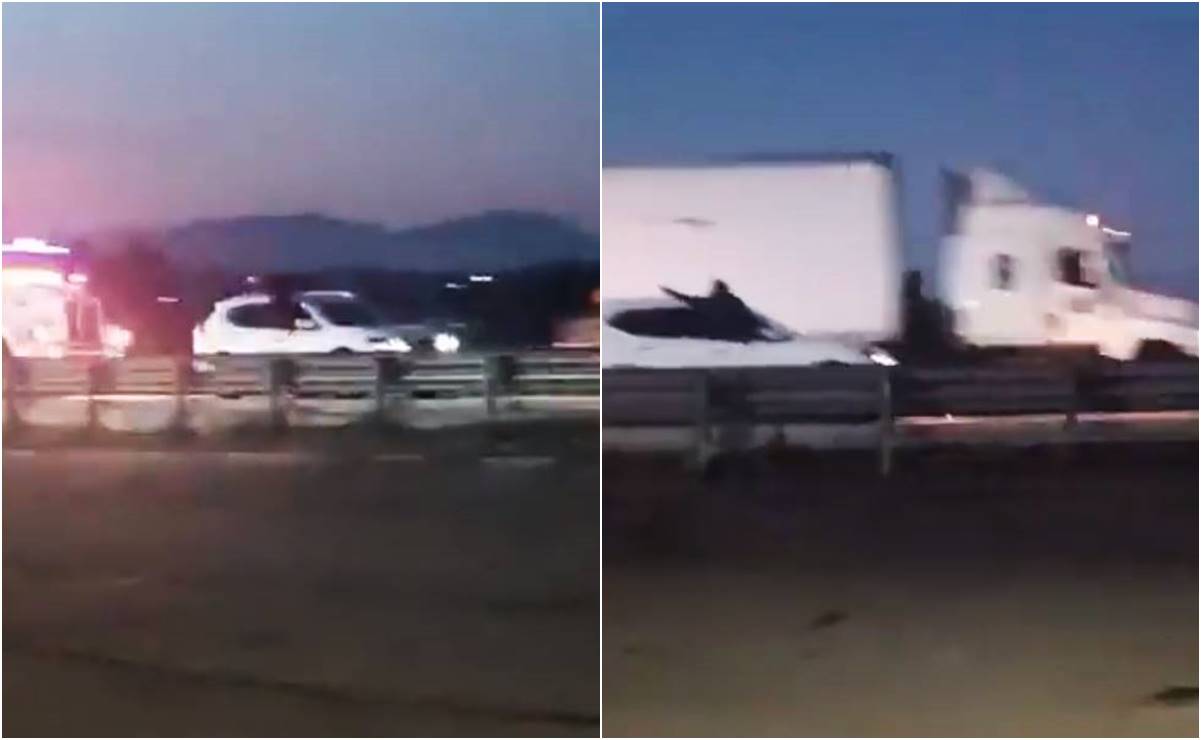 VIDEO: Disparan contra tráiler en la México-Querétaro por presunto asalto