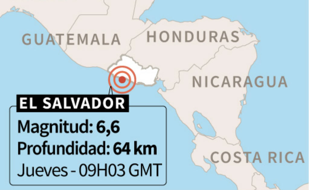 El Salvador levanta alerta de tsunami por sismo de magnitud 6.8