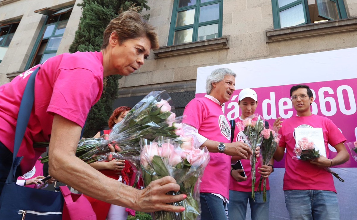 Con rosas, entregan Amicus Curiae Ciudadano en la Corte contra segunda parte del plan B