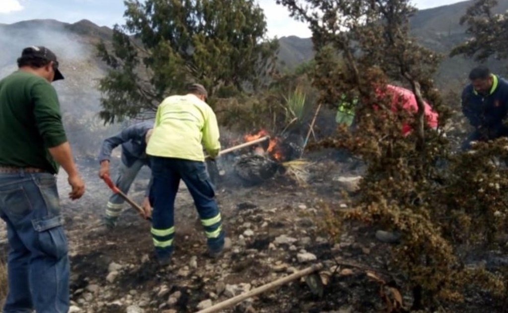 Sofocan incendio en faldas de la Sierra Zapalinamé, en Saltillo
