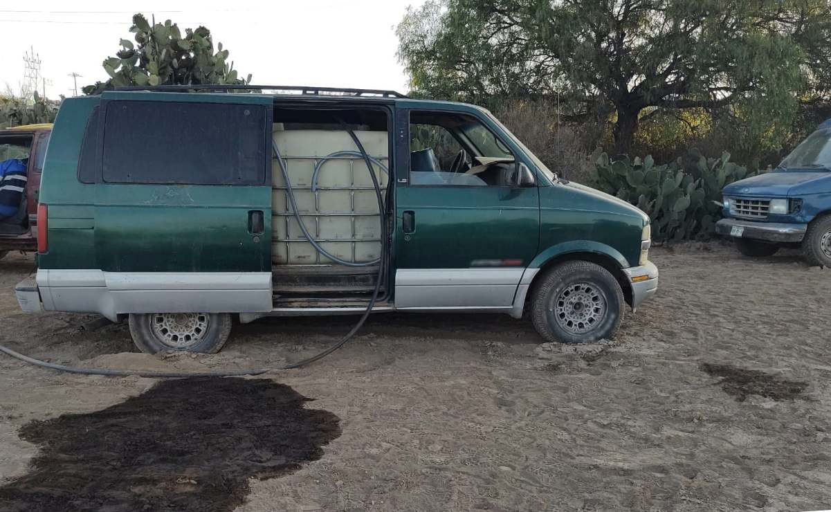 GN asegura toma clandestina y 10 camionetas utilizadas para robo de combustible en Hidalgo