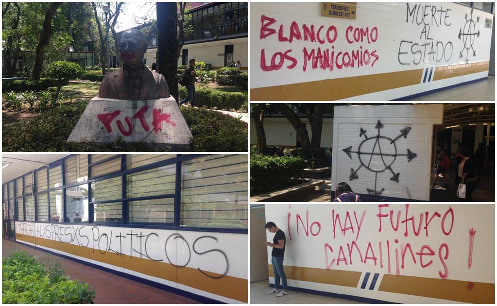 Realizan pintas y roban proyectores en anexo de Facultad de Derecho de la UNAM