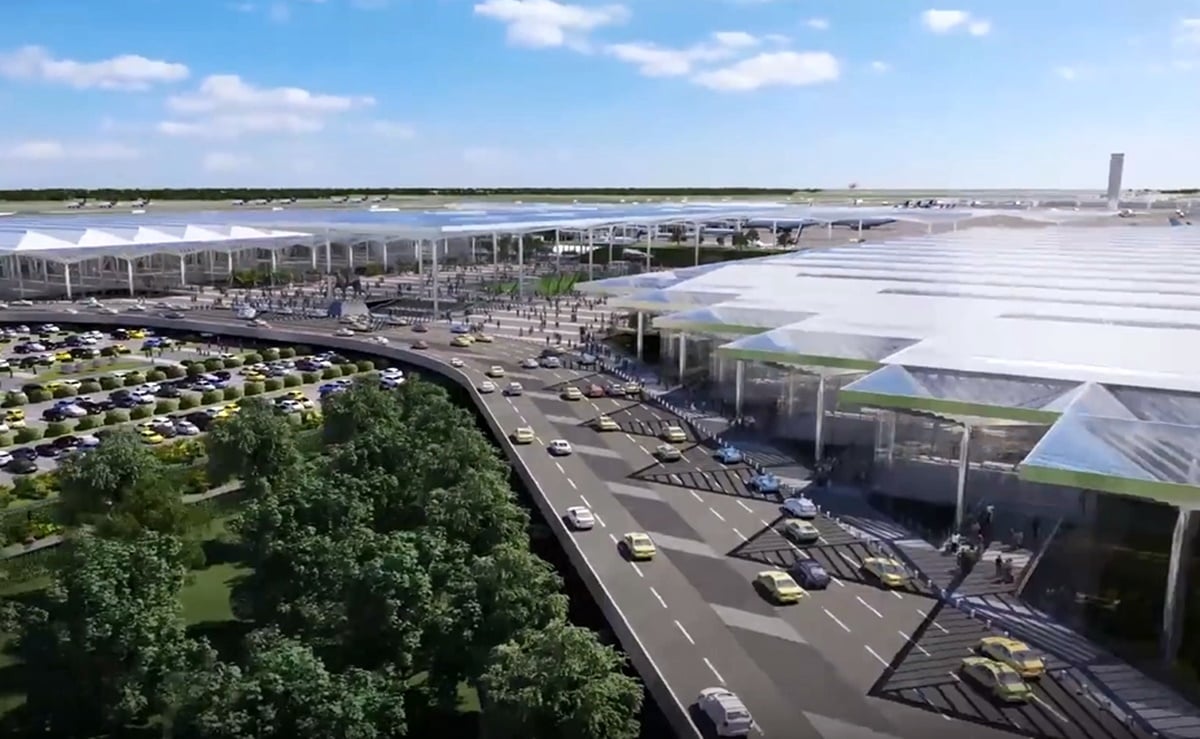 Aeropuerto de Santa Lucía, maqueta animada en video