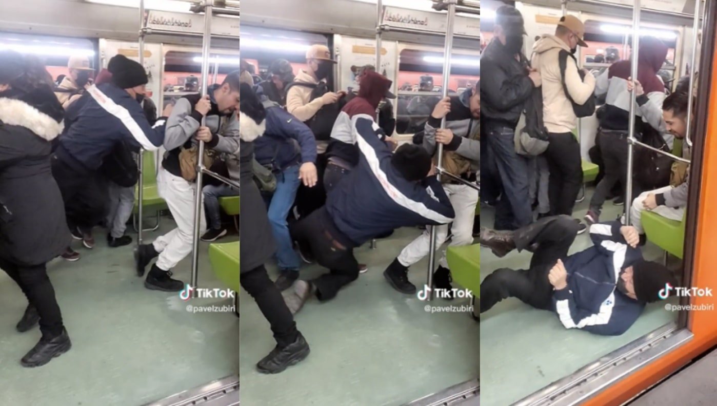 VIDEO: ¡Bajan! Usuarios del Metro Pantitlán tiran a un hombre por alcanzar un asiento