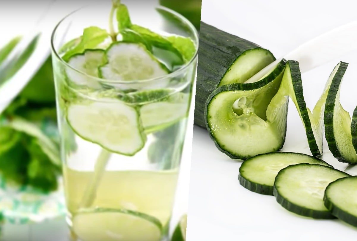 Beneficios de tomar agua de pepino con limón