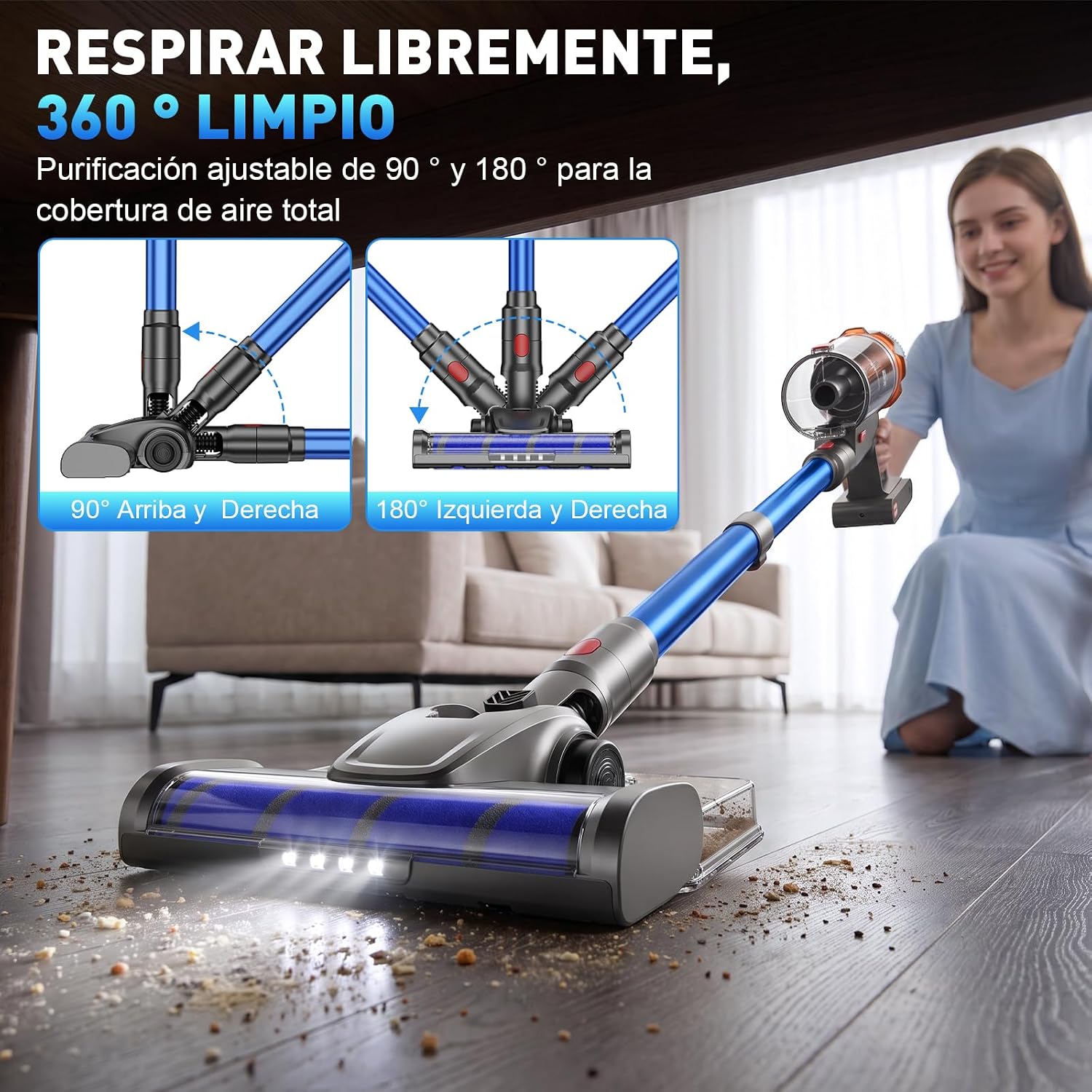 Aspiradora inalámbrica Stqusti 2 en 1 - Foto 4