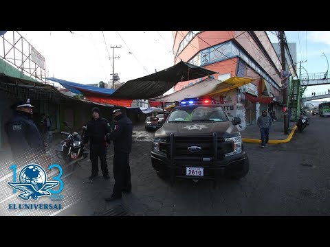 Policías impiden instalación de comerciantes ambulantes en Toluca