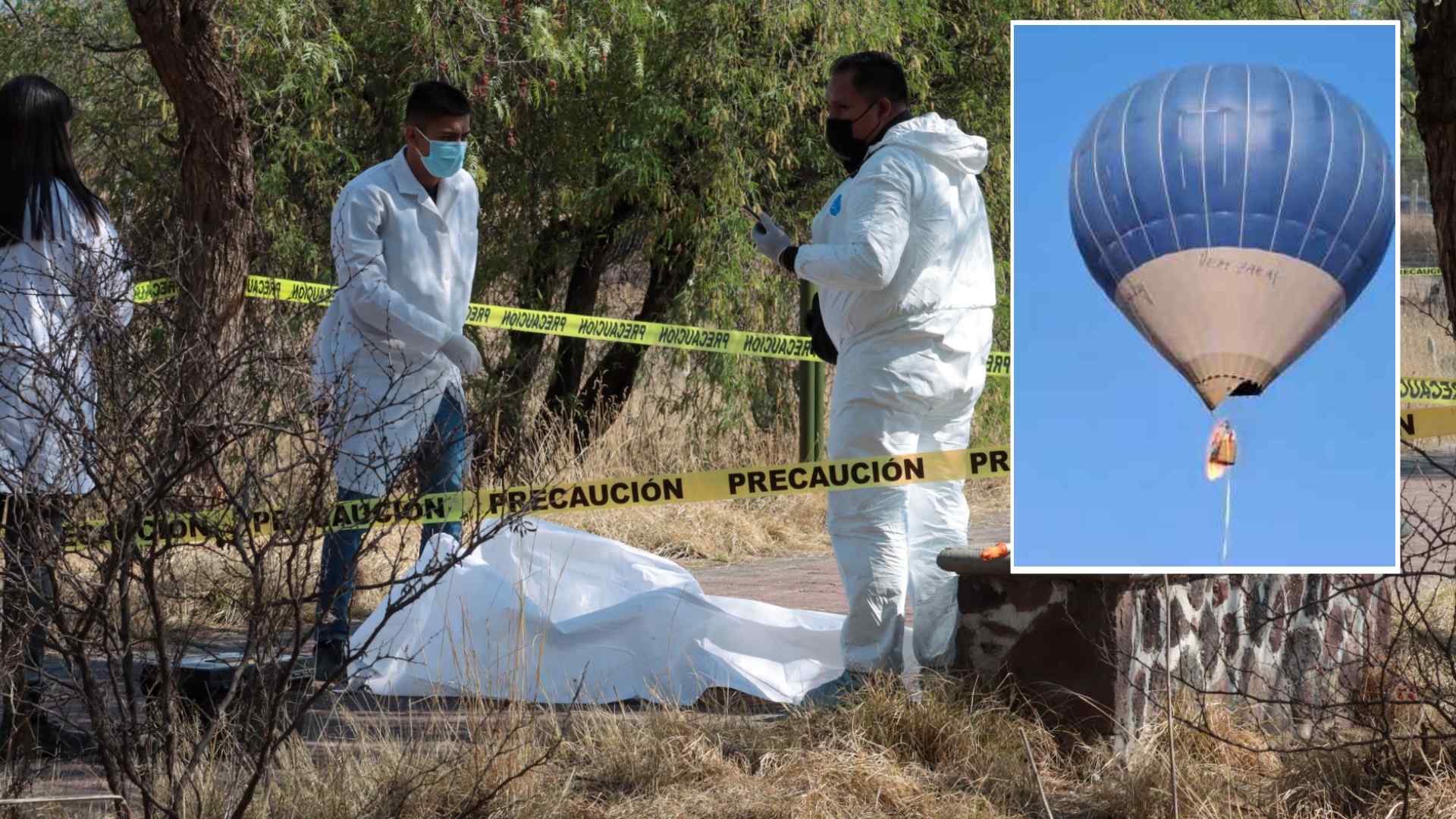 Piden intervención de la Agencia Federal de Aviación en caso de caída de globo aerostático en Teotihuacán que dejó dos muertos