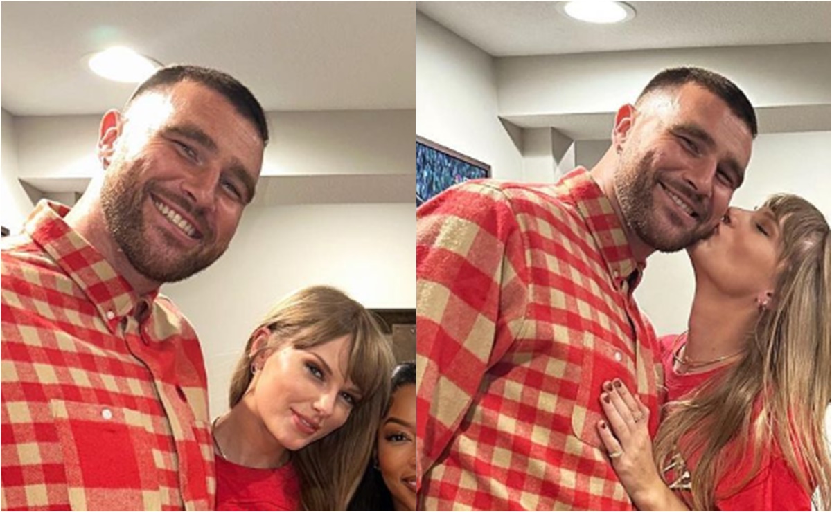 Taylor Swift da primer beso a Travis Kelce tras juego en la NFL