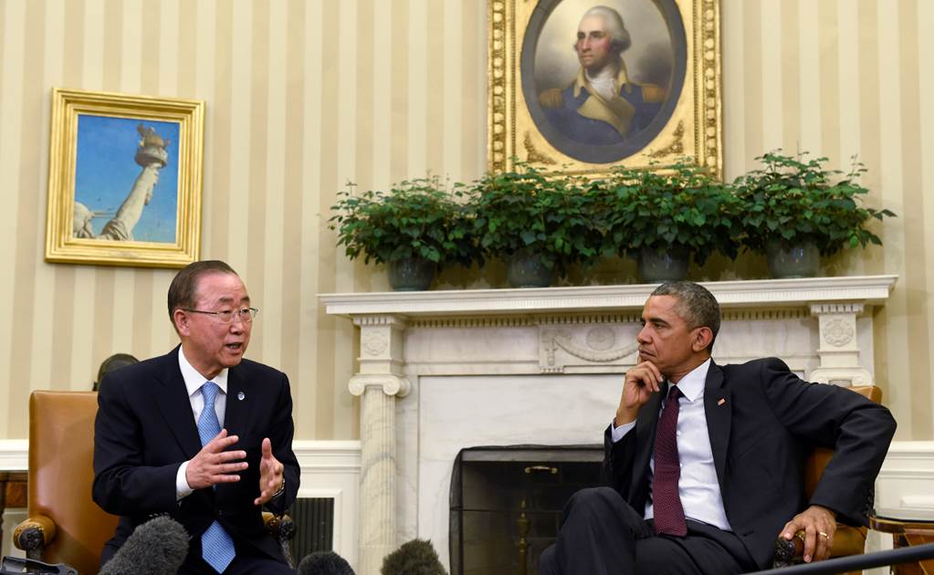 Obama se reúne con Ban Ki-moon en la Casa Blanca