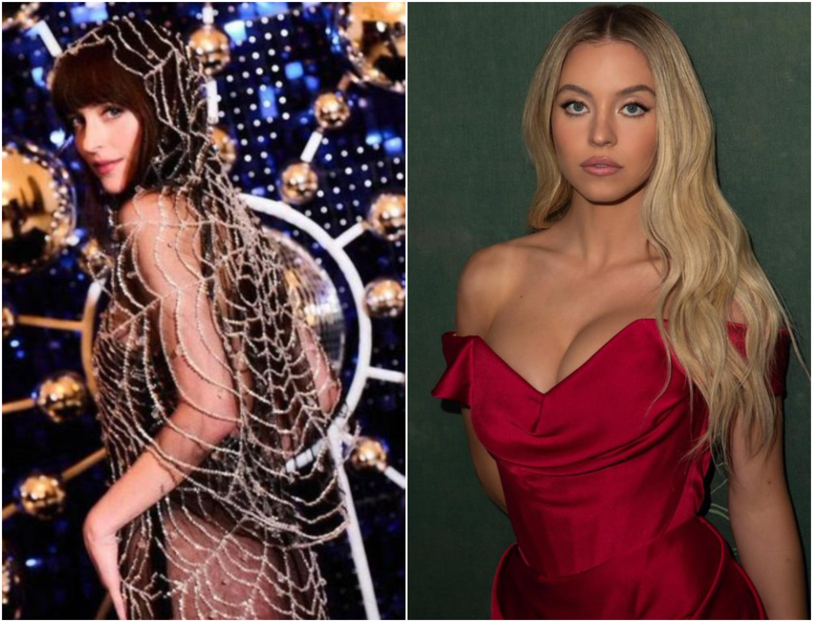 Dakota Johnson y Sydney Sweeney dejan poco a la imaginación con transparencias y redes