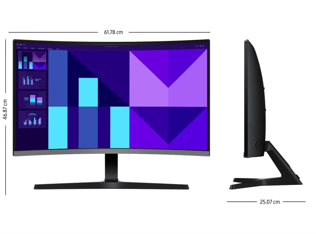 Monitor Samsung Essential S3 vista trasera