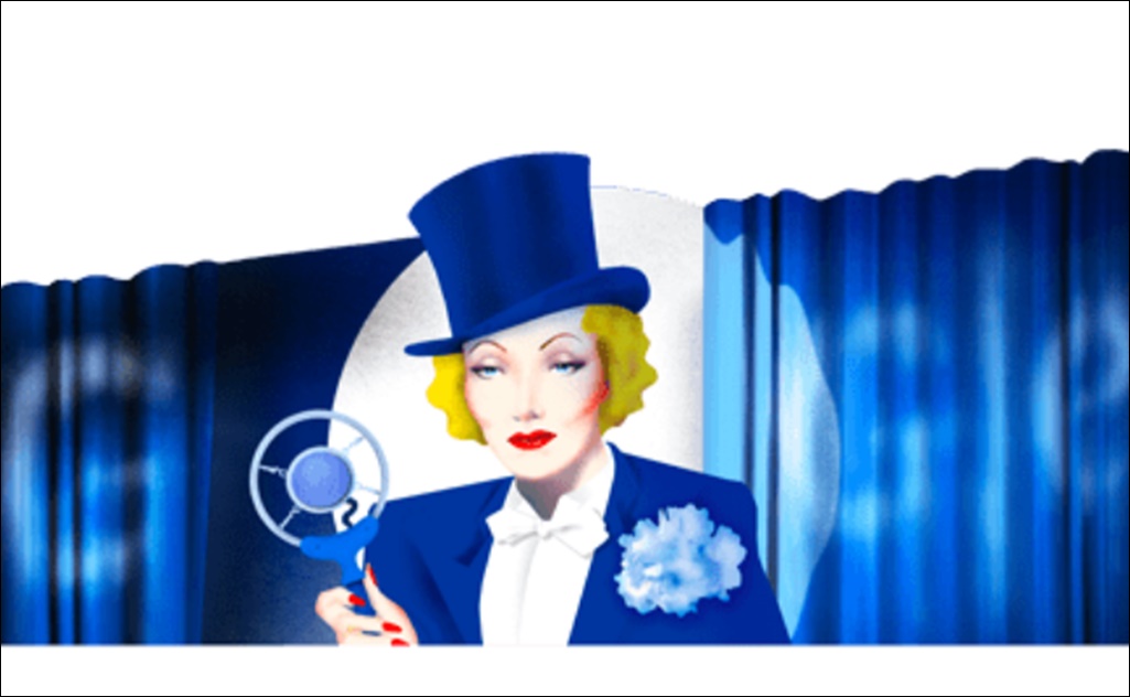 Google dedica doodle a la actriz Marlene Dietrich