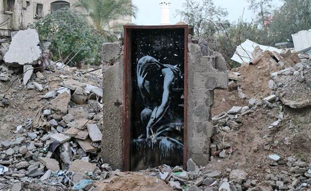 Vende en Gaza el Banksy de su puerta por 175 dólares
