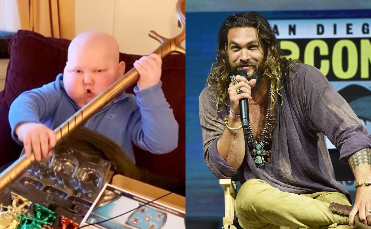 Jason Momoa cumple sueño de niño con cáncer cerebral