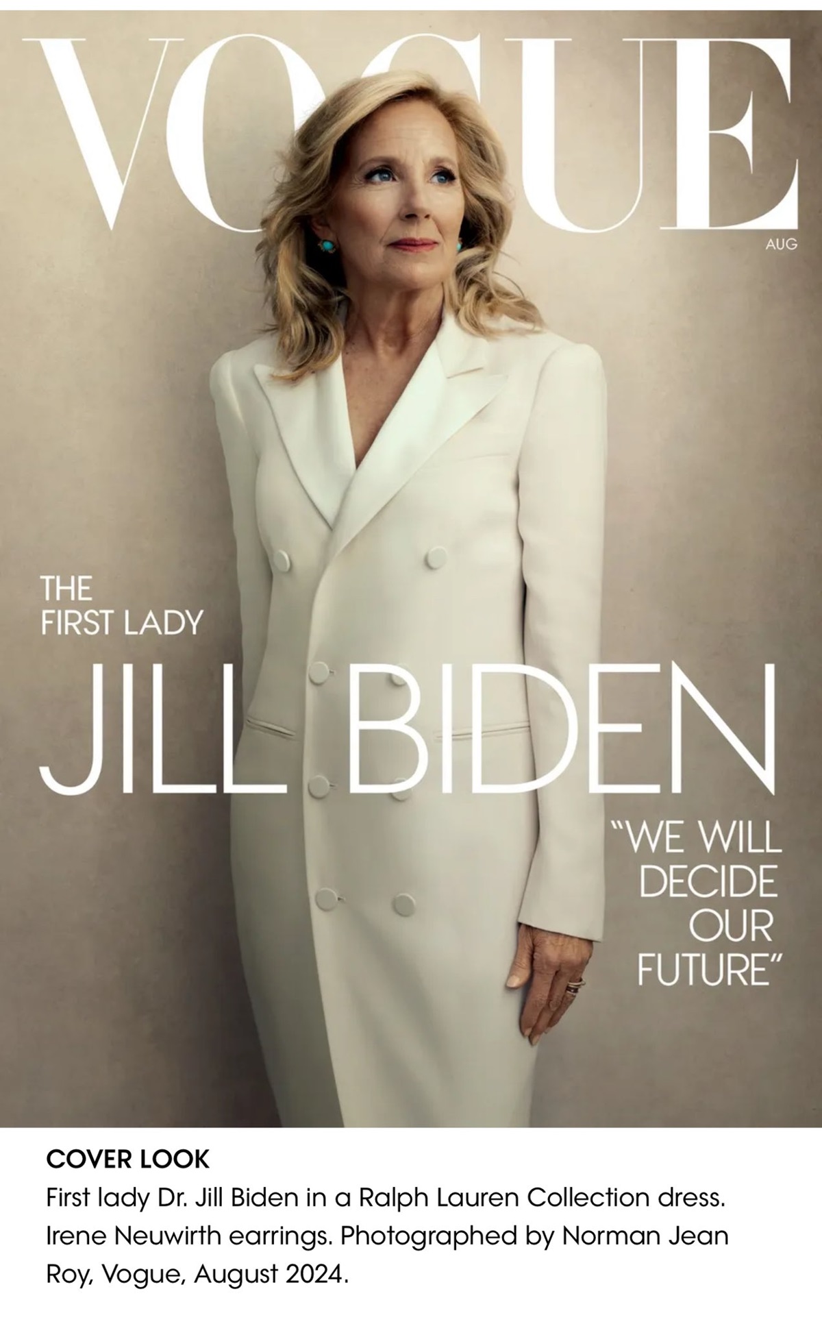 Jill Biden en la portada de Vogue; una primera dama que cobra protagonismo