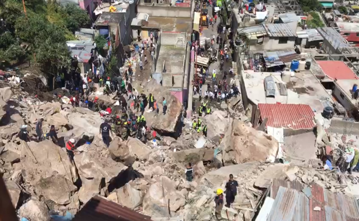 En video, así se ve el derrumbe del Cerro del Chiquihuite en Tlalnepantla