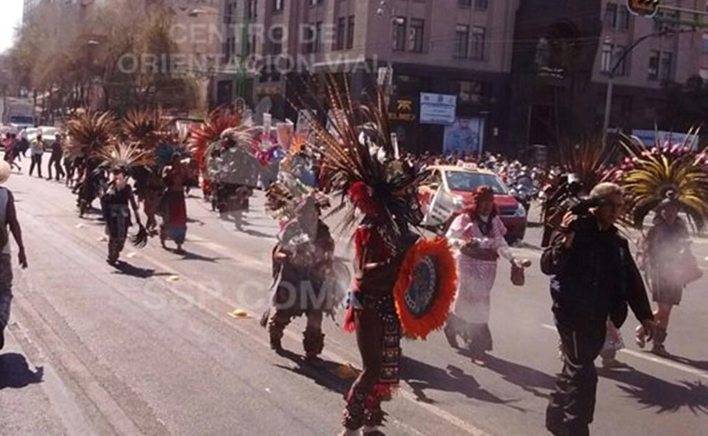 Marcha procedente del Ángel llega a Eje Central 