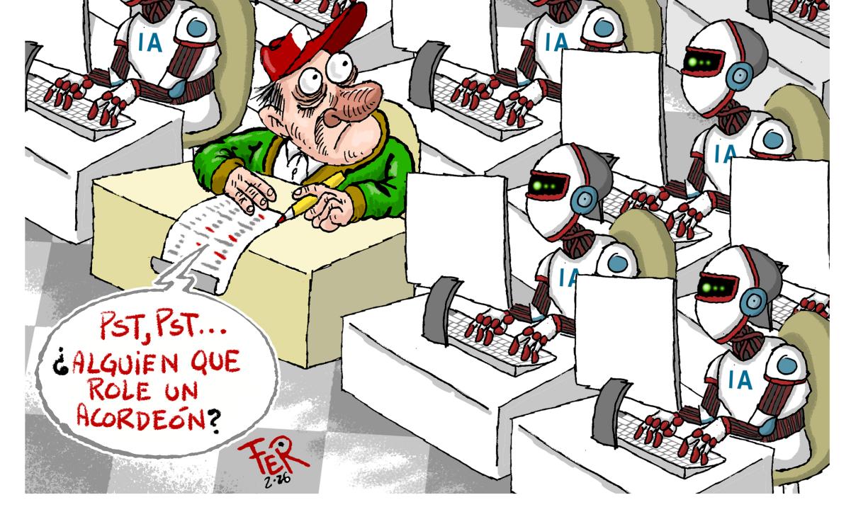 Examen de admisión. Cartón de FER
