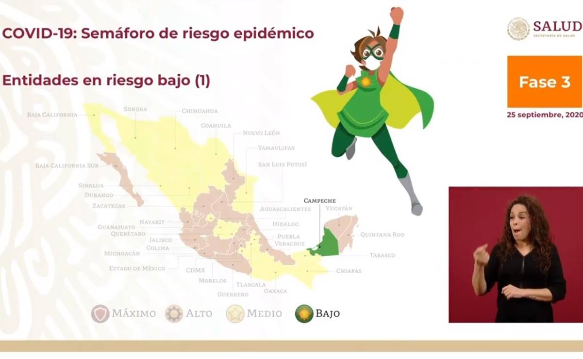 Campeche, el primer estado de México en semáforo epidemiológico verde