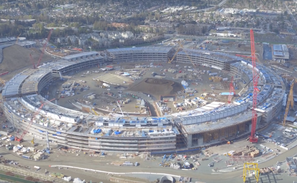 La nueva sede de Apple vista desde un drone