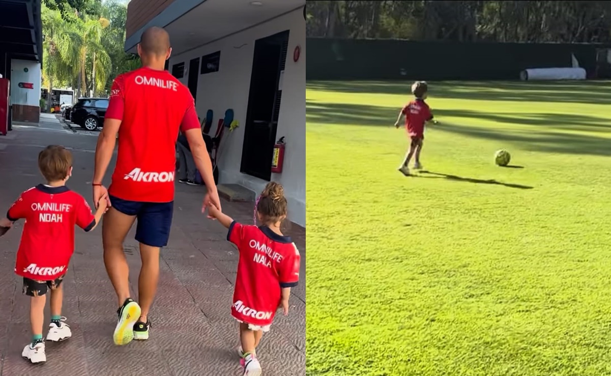 Chicharito Hernández lleva a sus hijos a las instalaciones de Chivas por primera vez