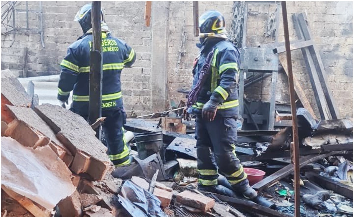 Incendio en taller de pirotecnia deja cinco personas lesionadas en San Andrés Mixquic