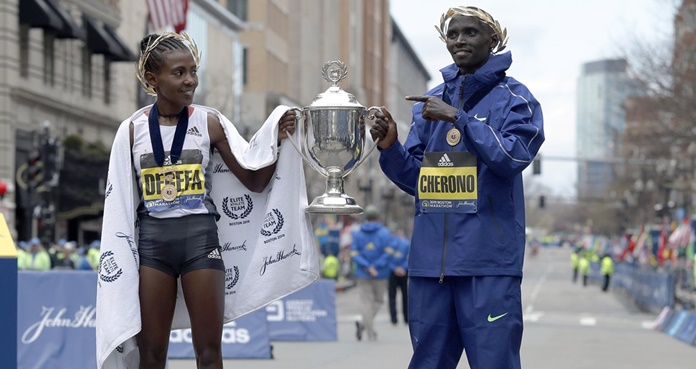 Cherono y Degefa ganan edición 123 del Maratón de Boston