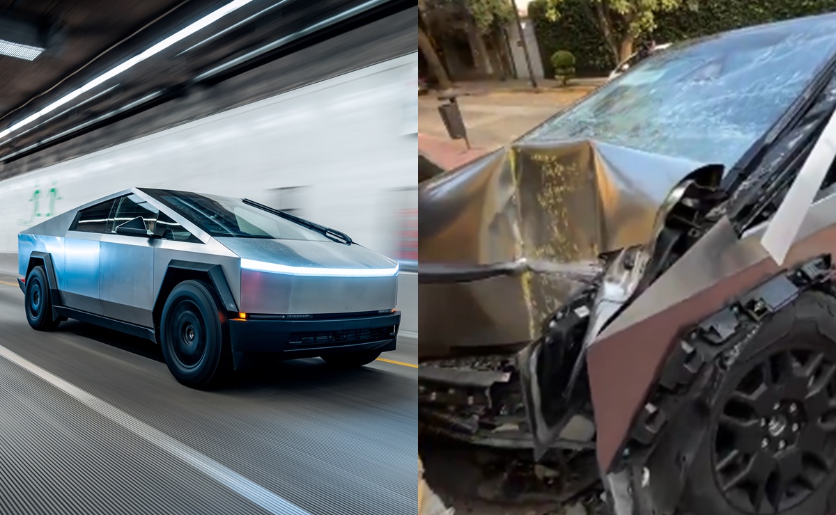 Tesla Cybertruck se parte a la mitad tras caer en un bache; usuarios