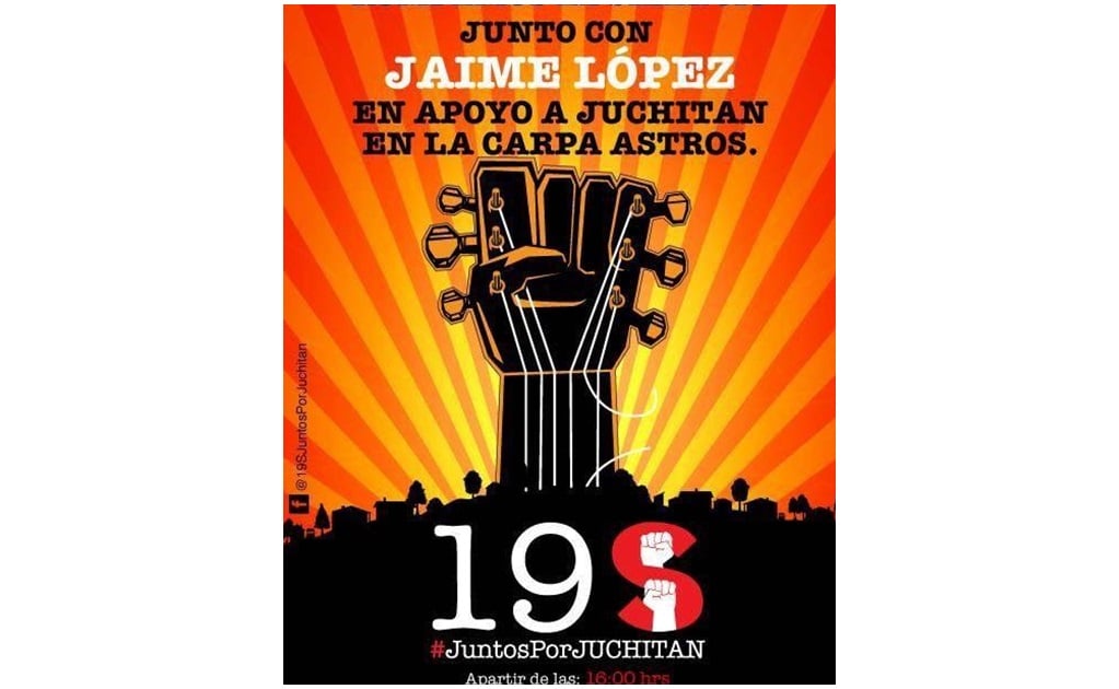 Botellita de Jérez y Panteón Rococó se unen por Juchitán
