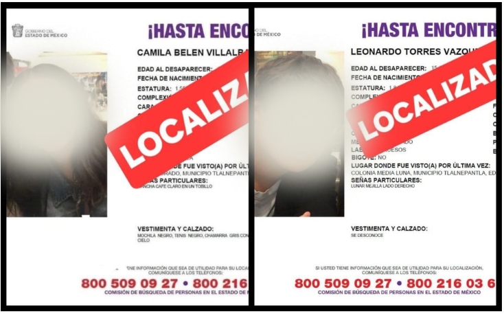 Localizan en Cuautitlán Izcalli a pareja de adolescentes reportados como desaparecidos 