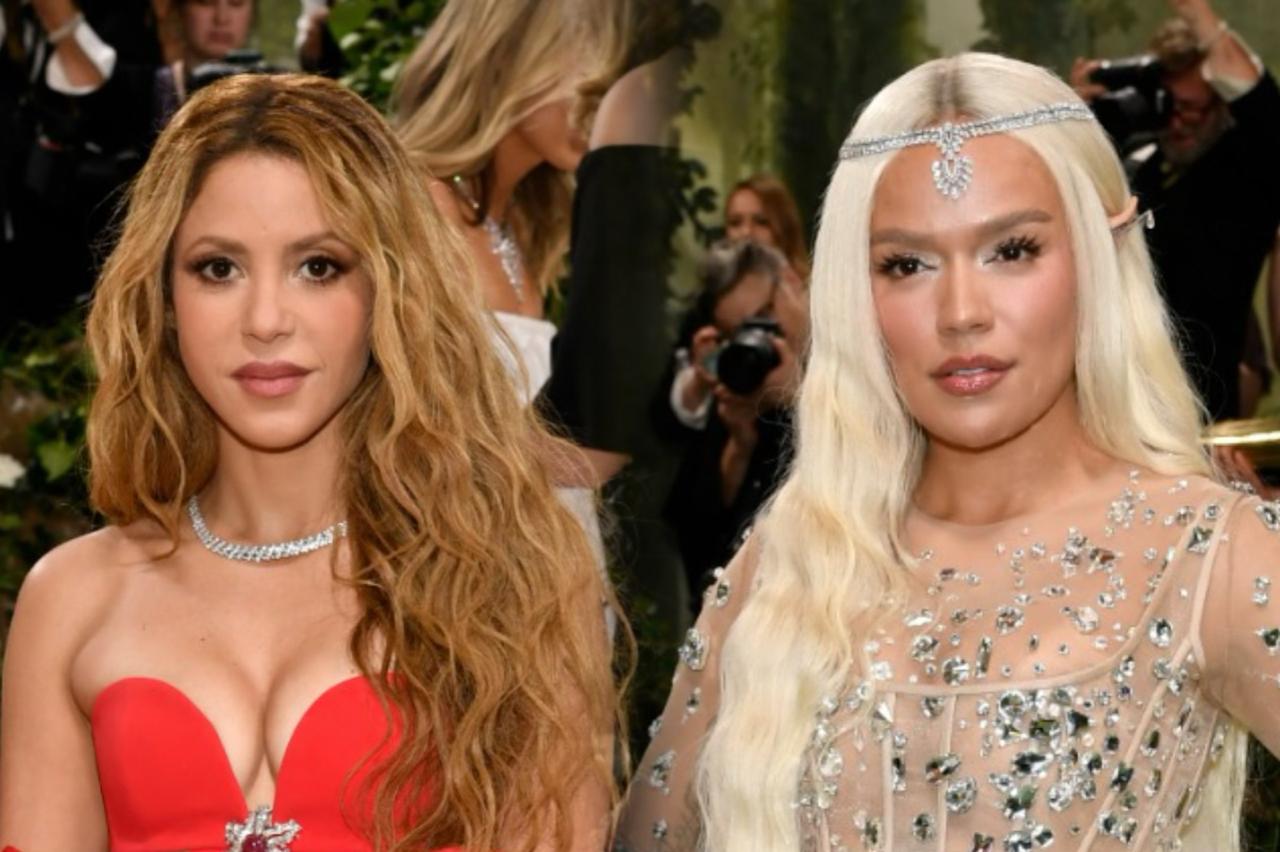 ¿Shakira y Karol G se odian? Exhiben supuesta discordia entre ellas en la MET Gala 2024