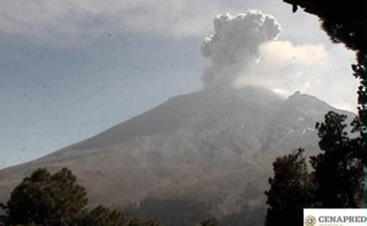Popocatépetl emite 156 exhalaciones en 24 horas