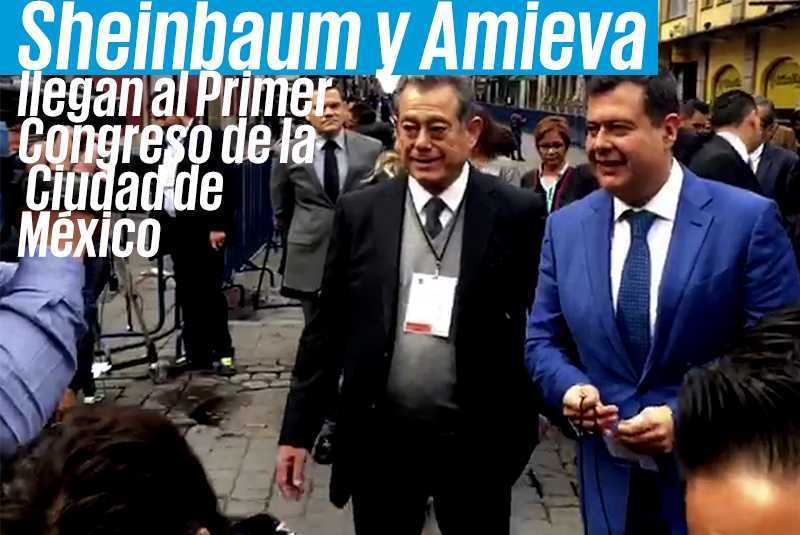 Sheinbaum y Amieva llegan a la instalación del Primer Congreso de la Ciudad de México