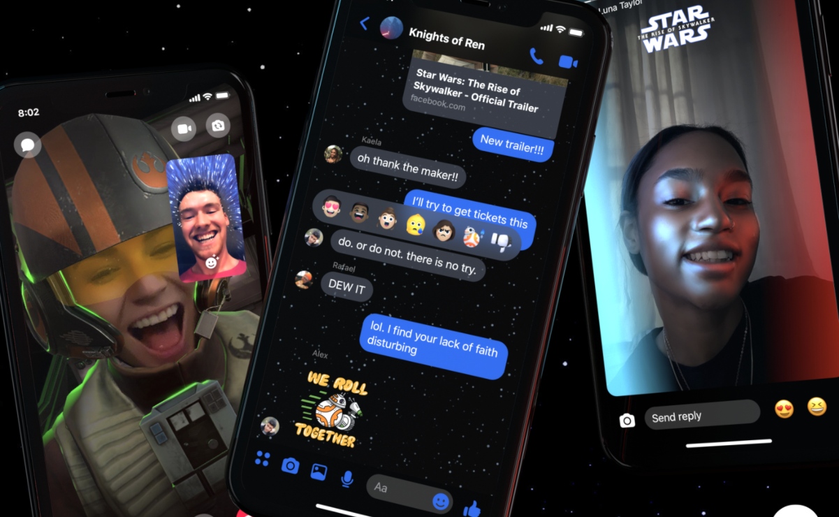 Facebook Messenger lanza temas y stickers inspirados en Star Wars