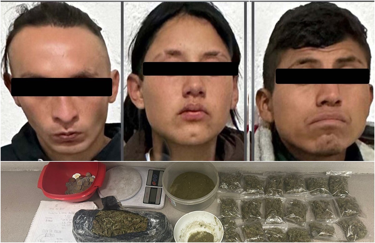 Catean casa en Ecatepec y detienen a 3 jóvenes con 5 kilos de marihuana