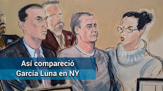 Entre lágrimas, pálido y despeinado: así compareció García Luna en Nueva York