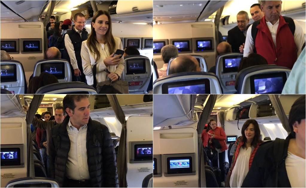 Coinciden en vuelo Anaya, Juana Cuevas, Beltrones y Lorenzo Córdova