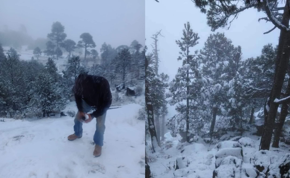 FOTOS: La Marquesa y la carretera México-Toluca se cubren de aguanieve  