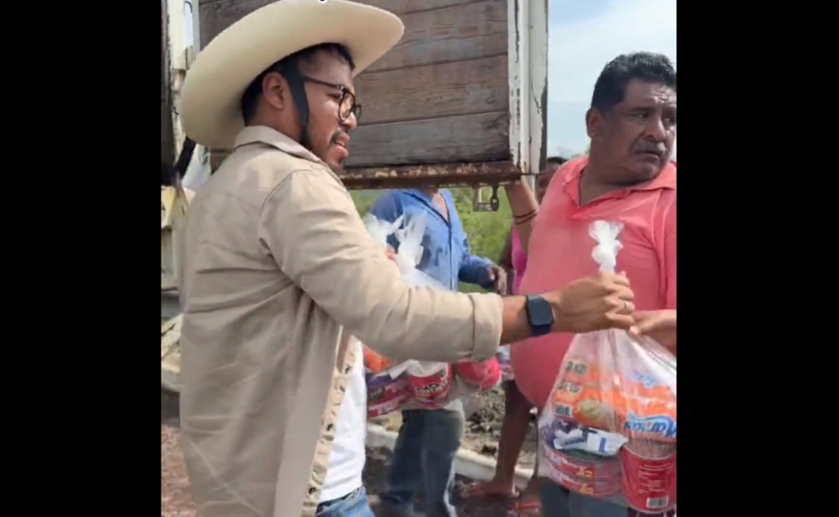 Diputado sobreviviente de Ayotzinapa difunde video de ayuda en Acapulco… y pide apoyar “sin politiquería”