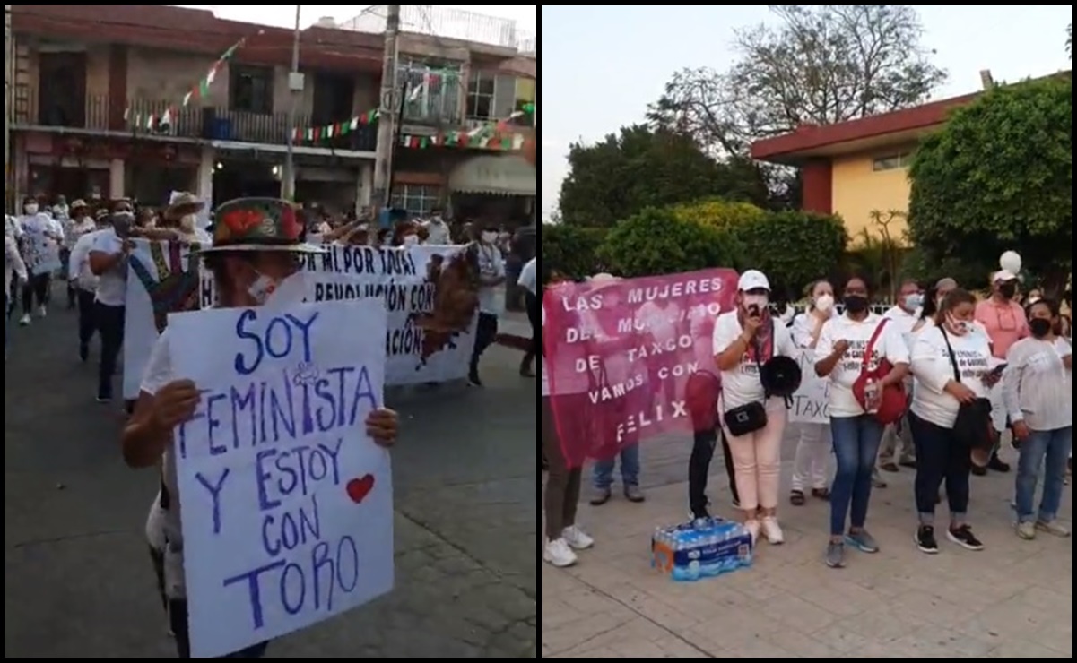 Mujeres marchan en apoyo a Félix Salgado en Iguala