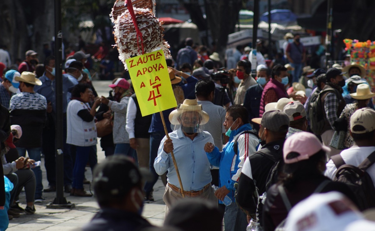 Militante de Morena convoca a marcha en Oaxaca tras llamado de AMLO a no salir