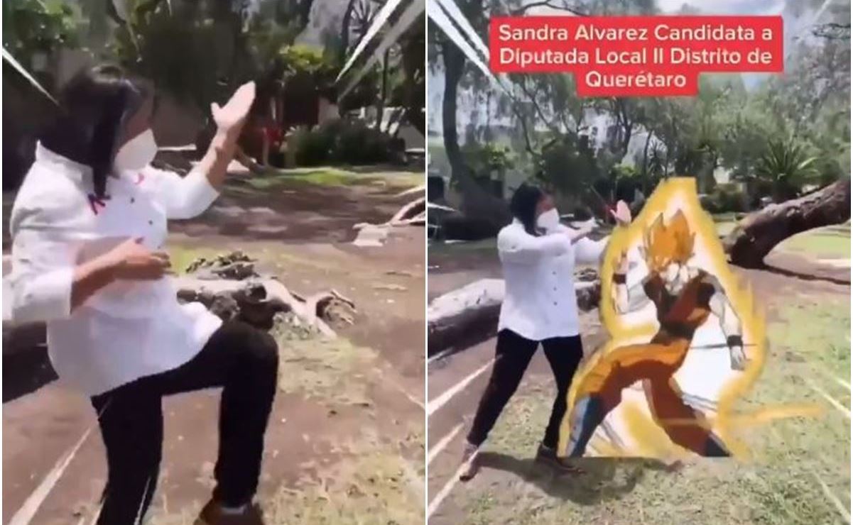 Candidata 'lucha' contra Goku en TikTok por diputación en Querétaro 