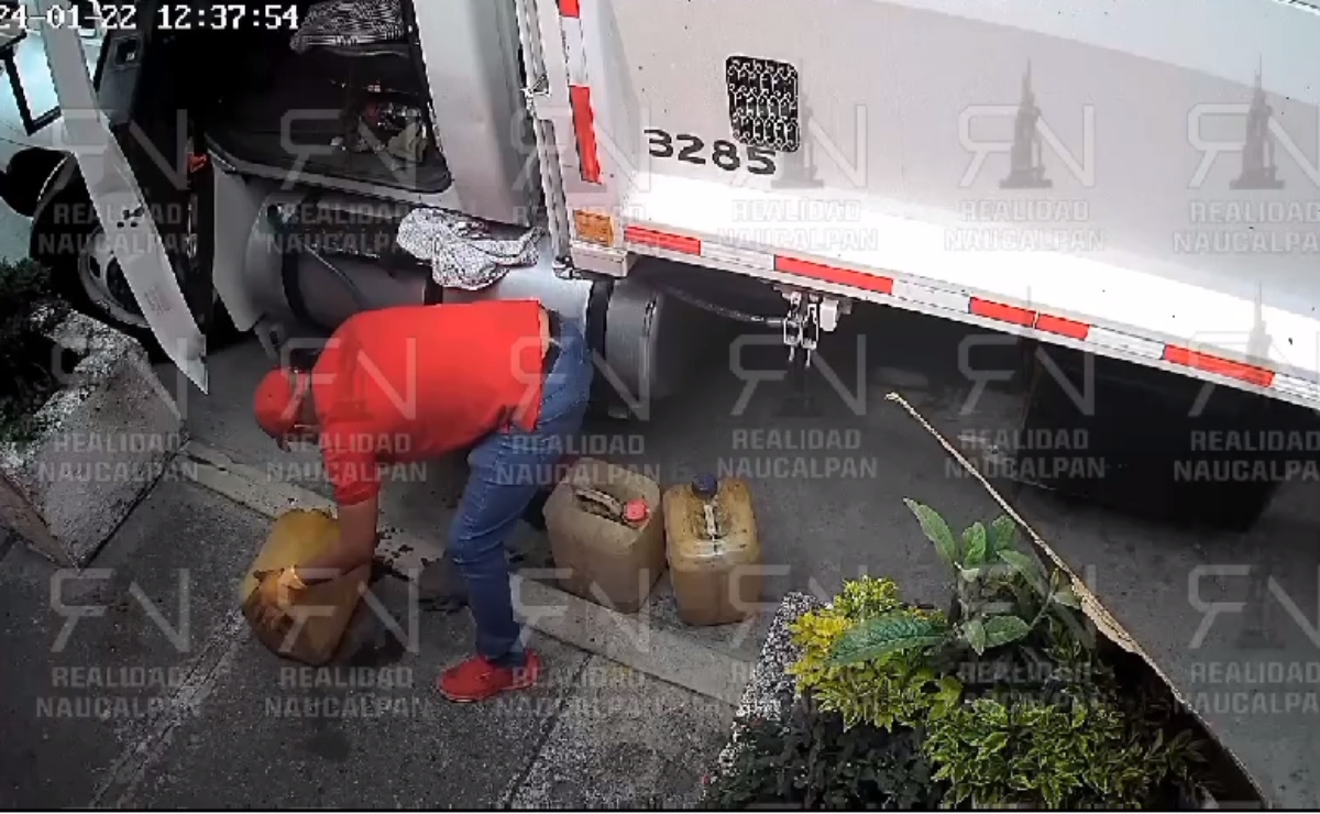 Separan a trabajadores de Naucalpan por ordeña de combustible de un camión de basura  