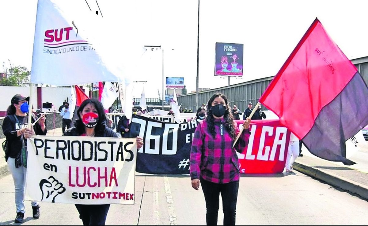 Sindicato de Notimex amaga con continuar huelga hasta que no se liquide al último trabajador