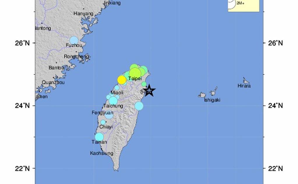 Reportan un muerto tras sismo de 5.9 en Taiwán