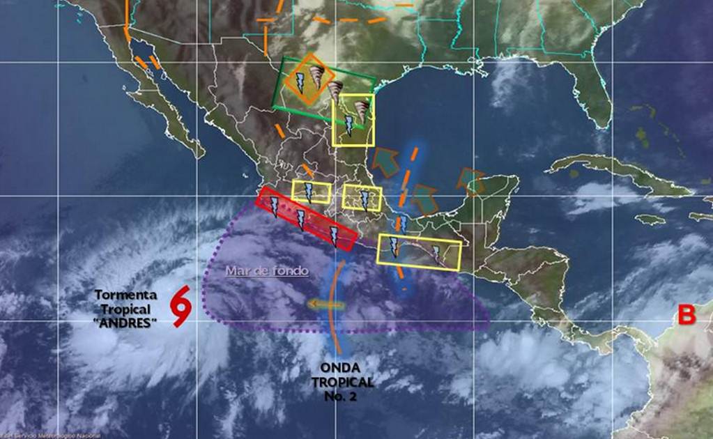 Se forma “Andrés”, la primera tormenta en el Pacífico
