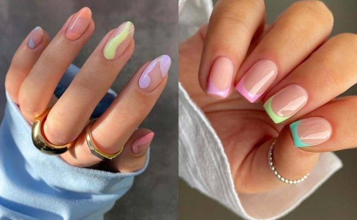 Ideas de manicura color pastel para uñas cortas y largas en primavera 
