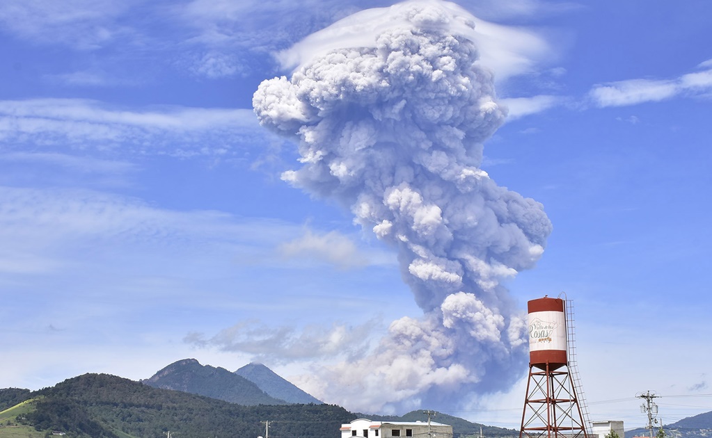 Continúa la caída de ceniza en Chiapas por volcán Santiaguito
